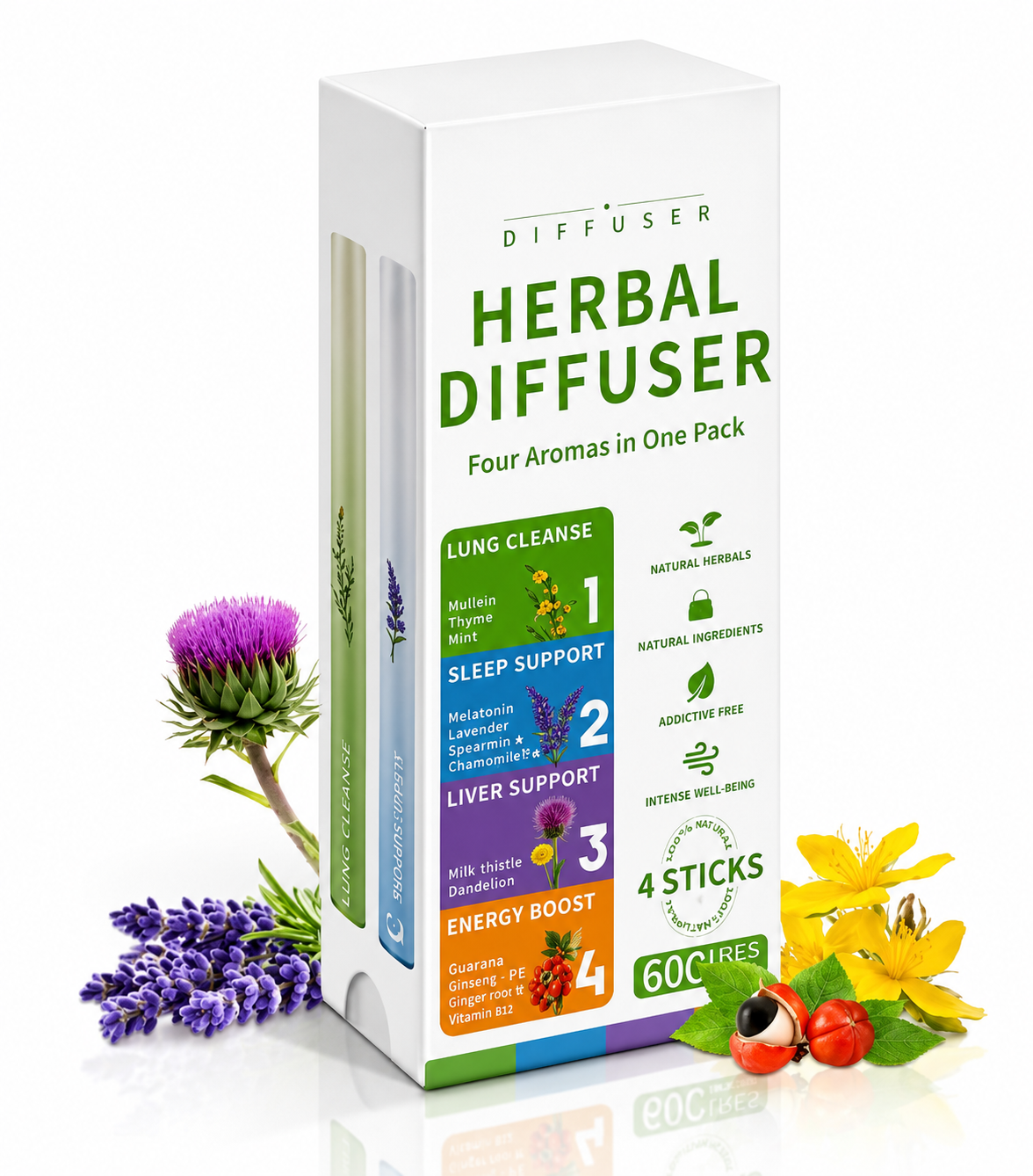 Pack of 4 Herbal Diffuser