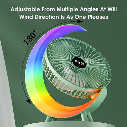 Multicolor Desk Fan with LED Lights